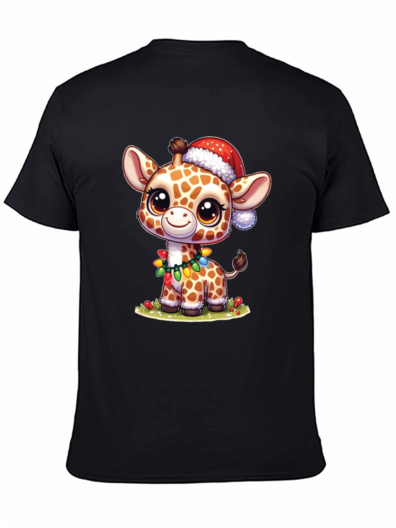 Festive Giraffe T-Shirt: Holiday Cheer