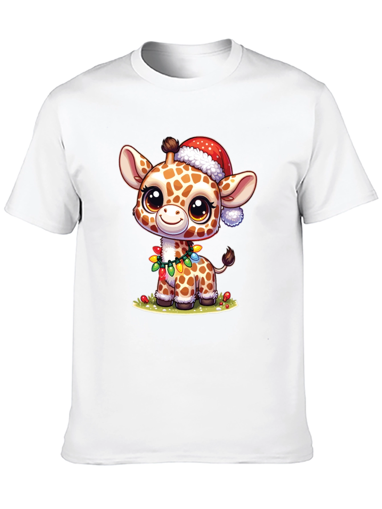 Festive Giraffe T-Shirt: Holiday Cheer