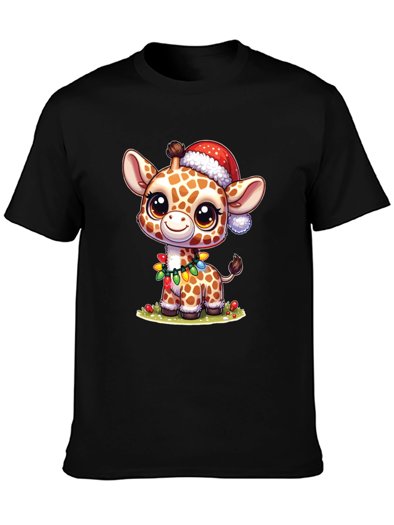 Festive Giraffe T-Shirt: Holiday Cheer