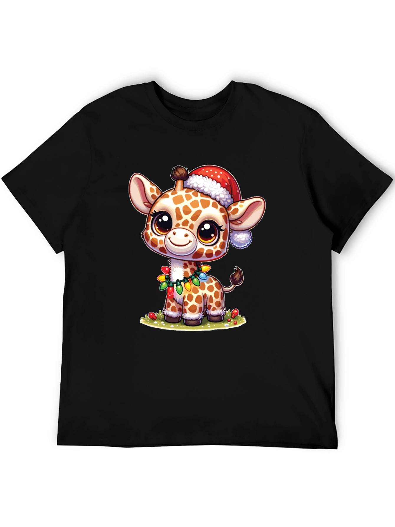 Festive Giraffe T-Shirt: Holiday Cheer