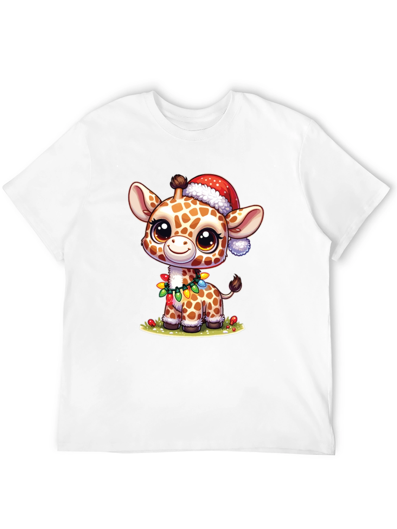 Festive Giraffe T-Shirt: Holiday Cheer