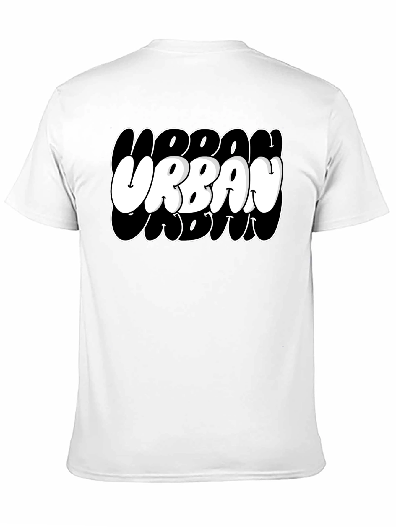 Urban Crew Black Graphic T-Shirt