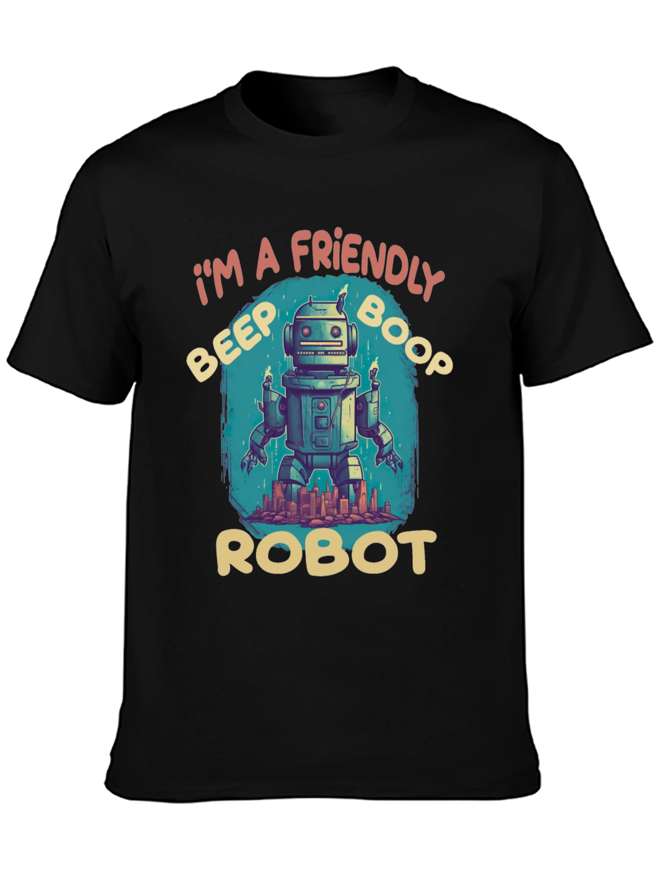 Friendly Robot T-Shirt: Beep Boop Style