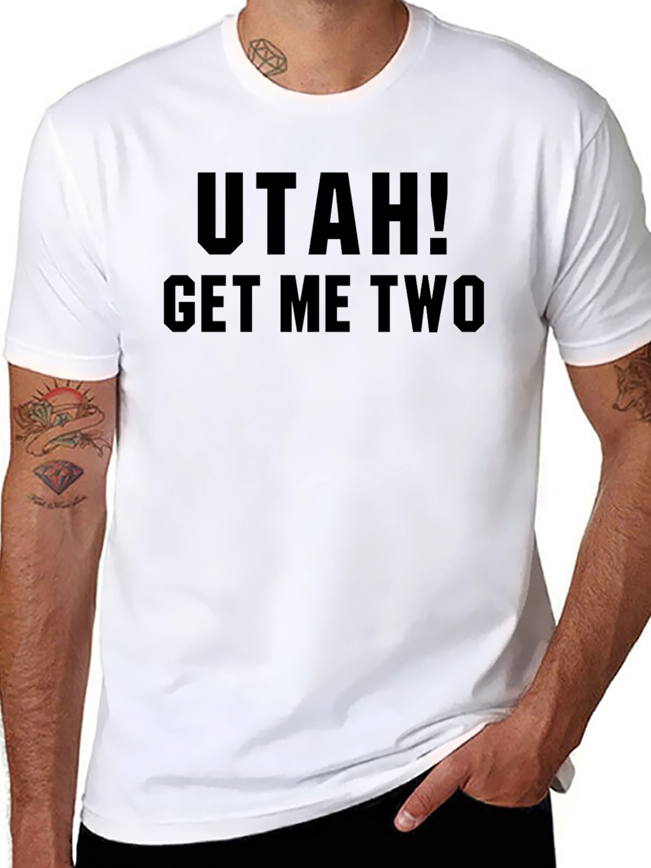 Utah! Get Me Two Black Graphic T-Shirt