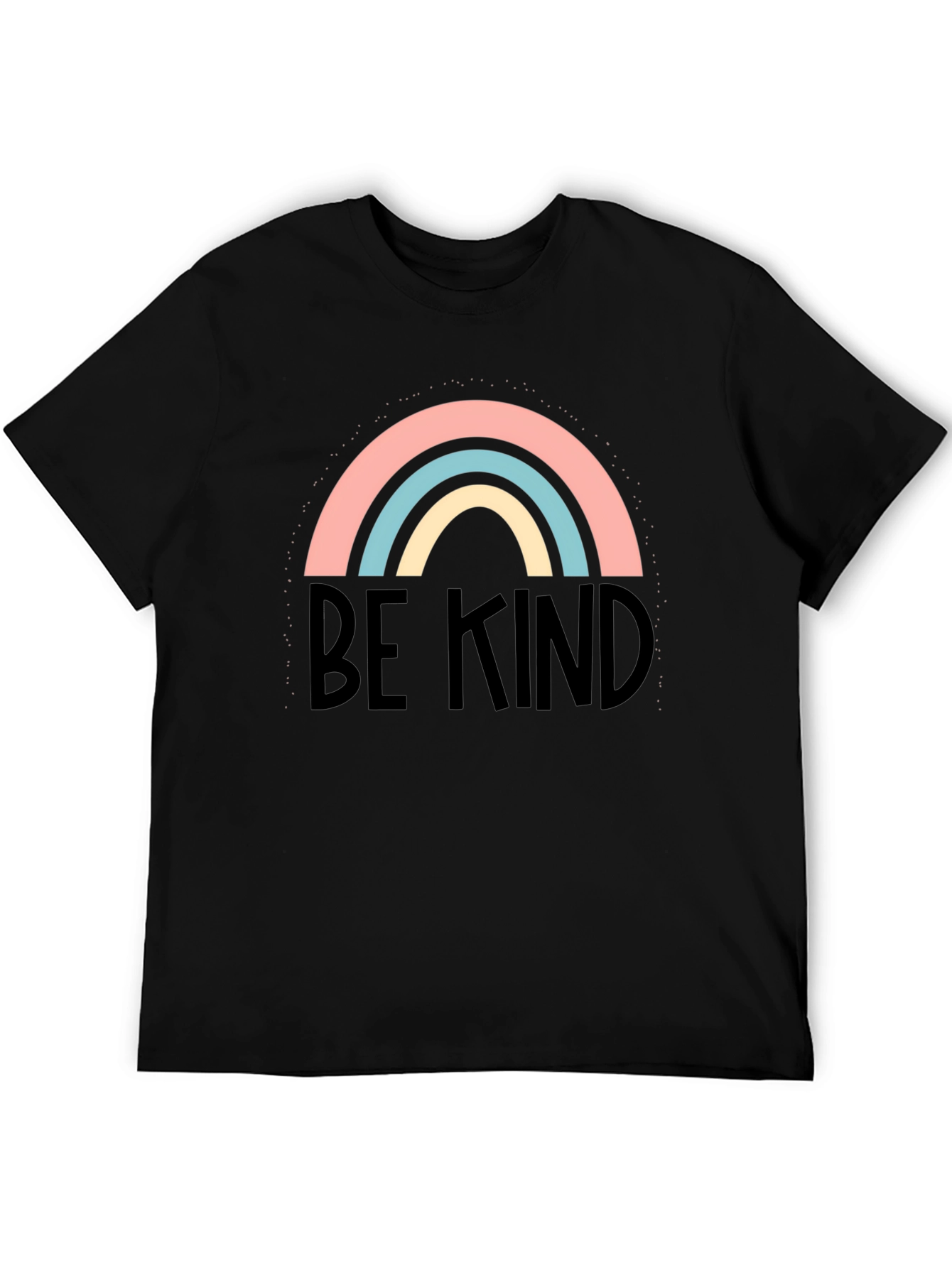 Be Kind Rainbow Graphic Tee - Soft Cotton Blend