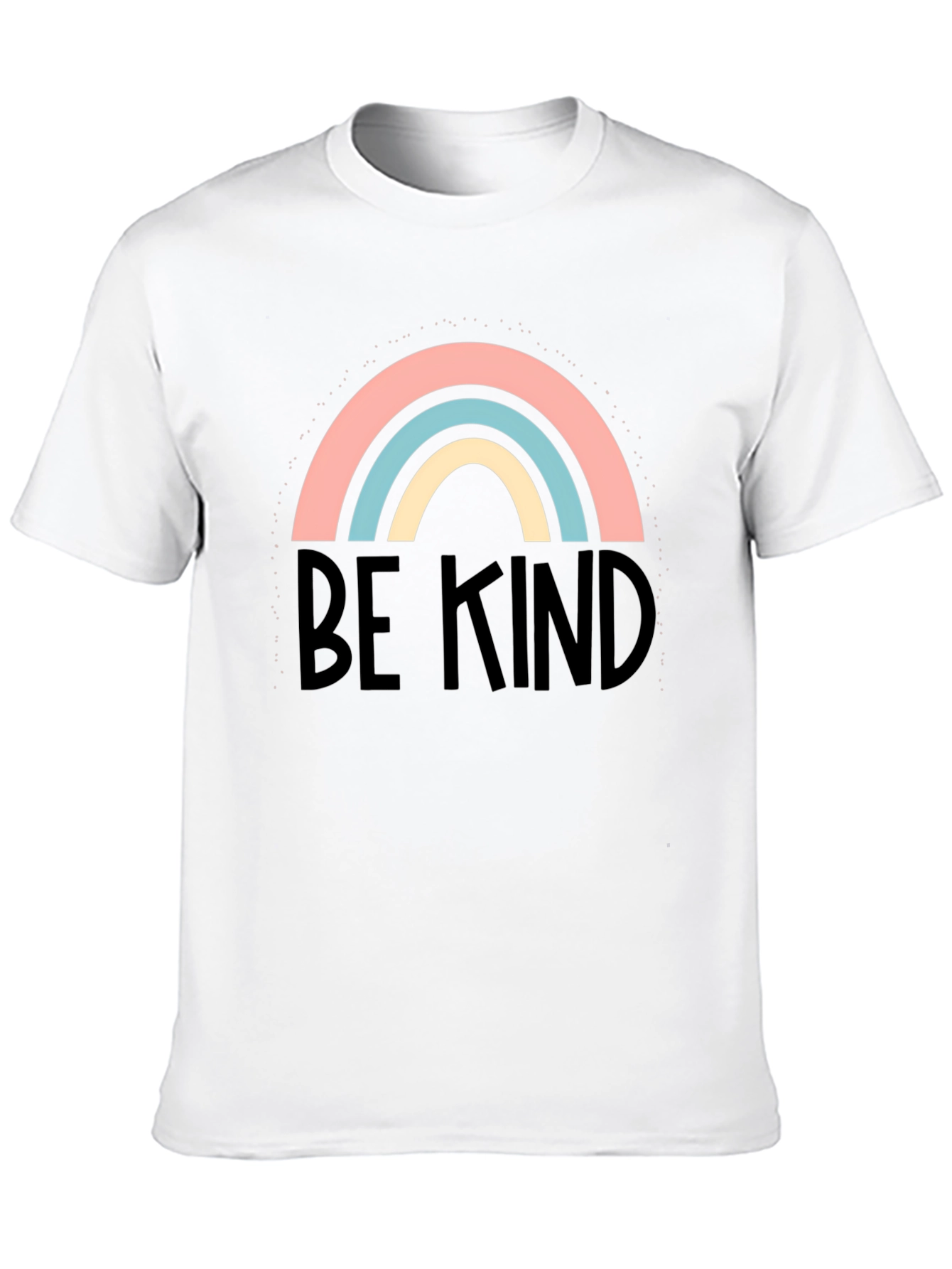 Be Kind Rainbow Graphic Tee - Soft Cotton Blend