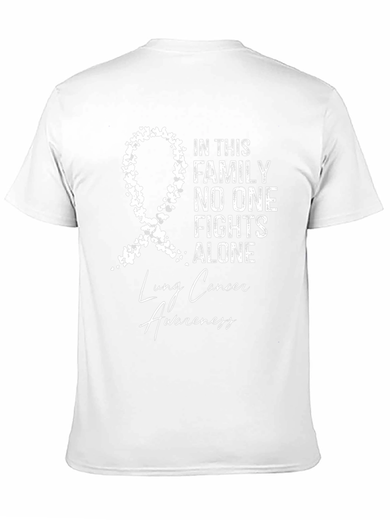 Lung Cancer Awareness T-Shirt - No One Fights Alone