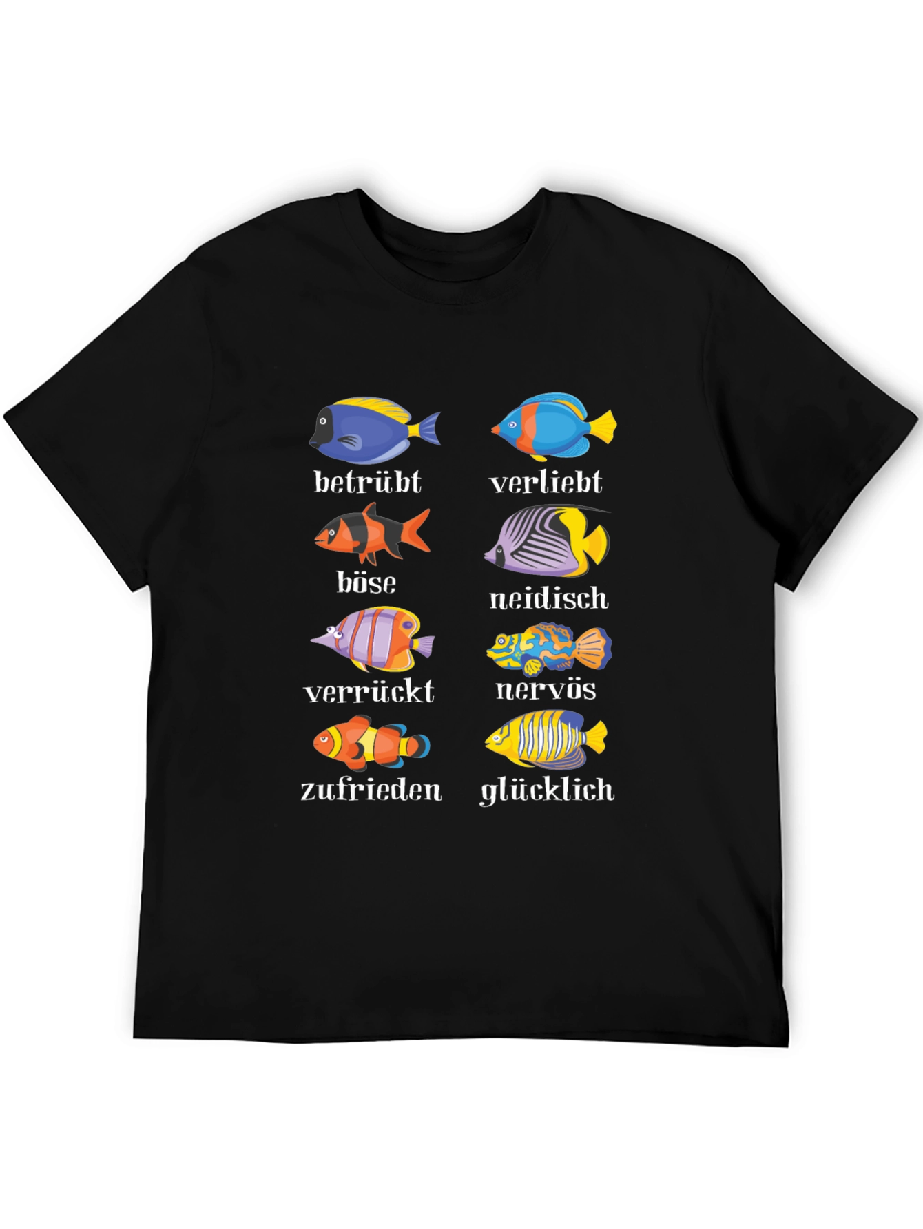 Emotion Fish Black T-Shirt