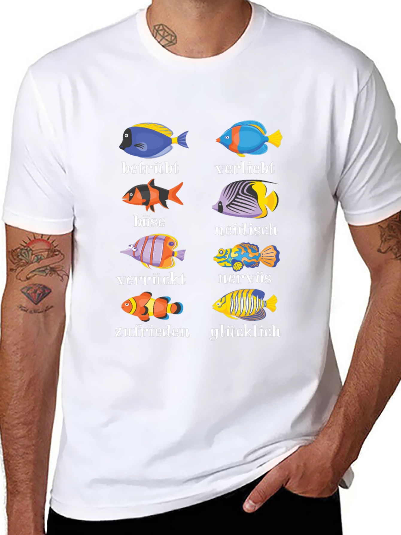 Emotion Fish Black T-Shirt