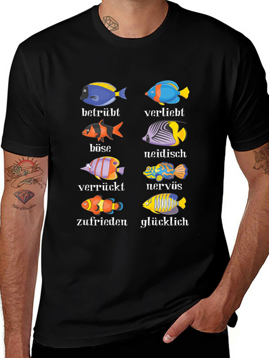Emotion Fish Black T-Shirt