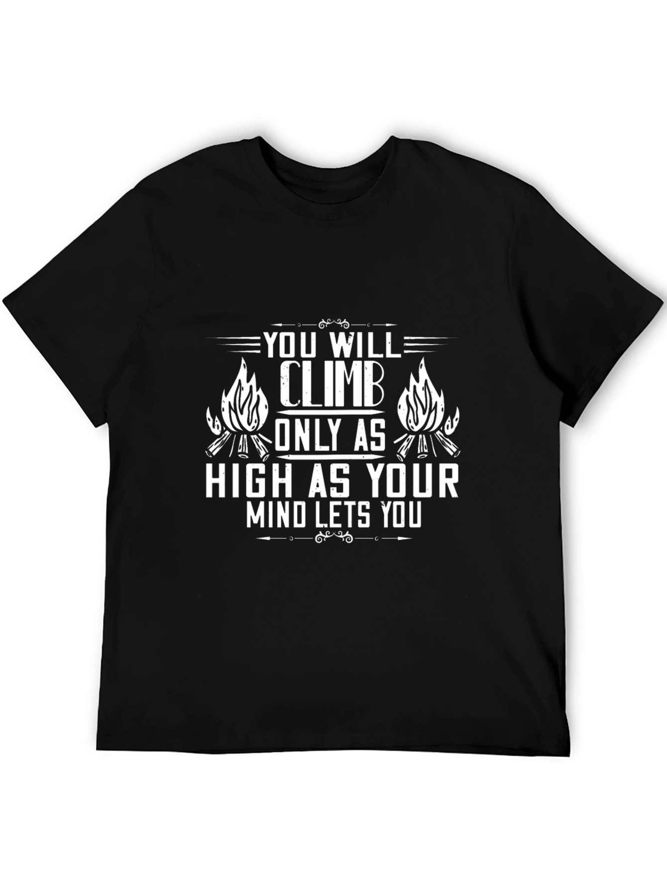 Motivational Climb Mindset Black T-Shirt