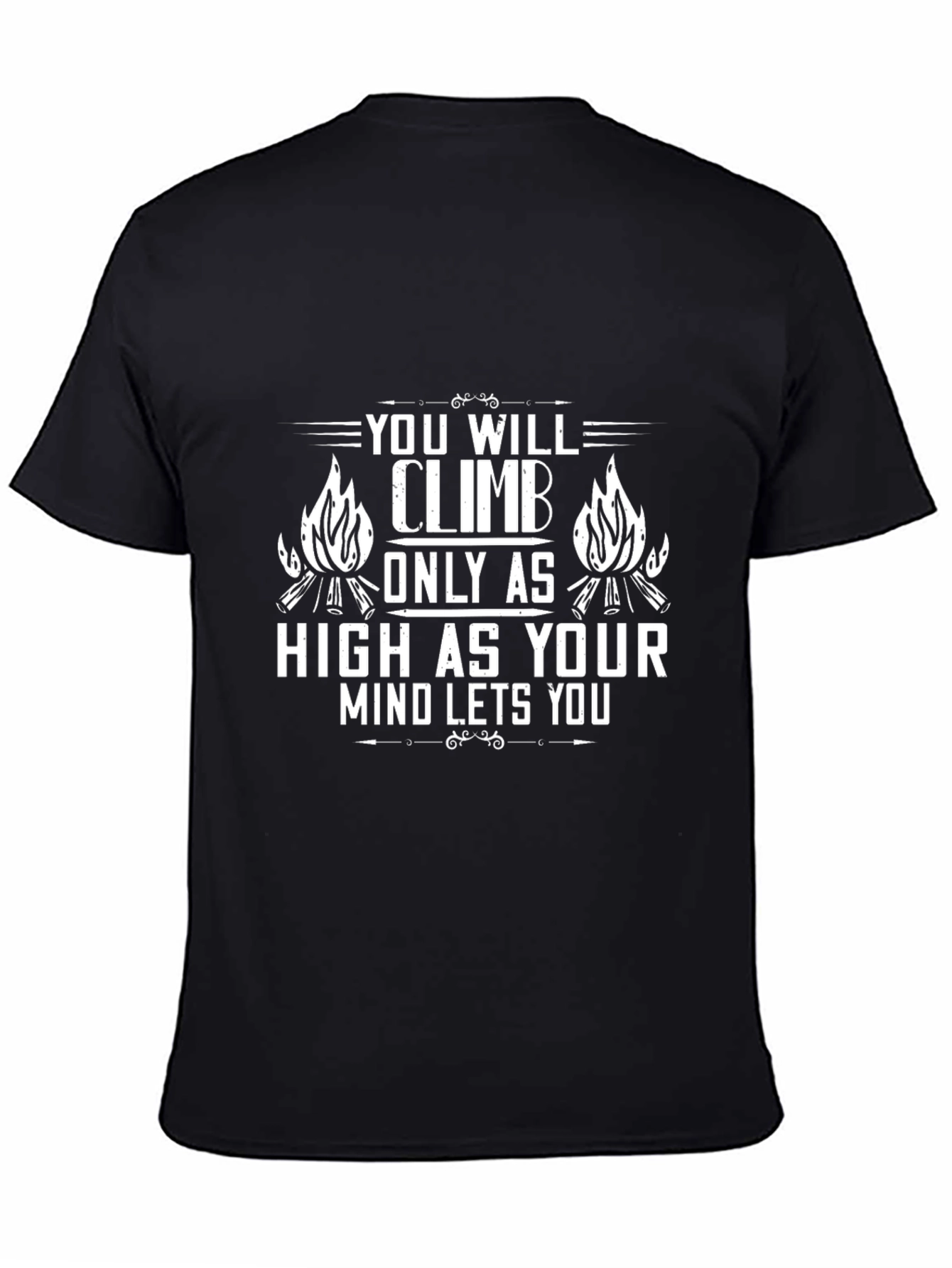 Motivational Climb Mindset Black T-Shirt