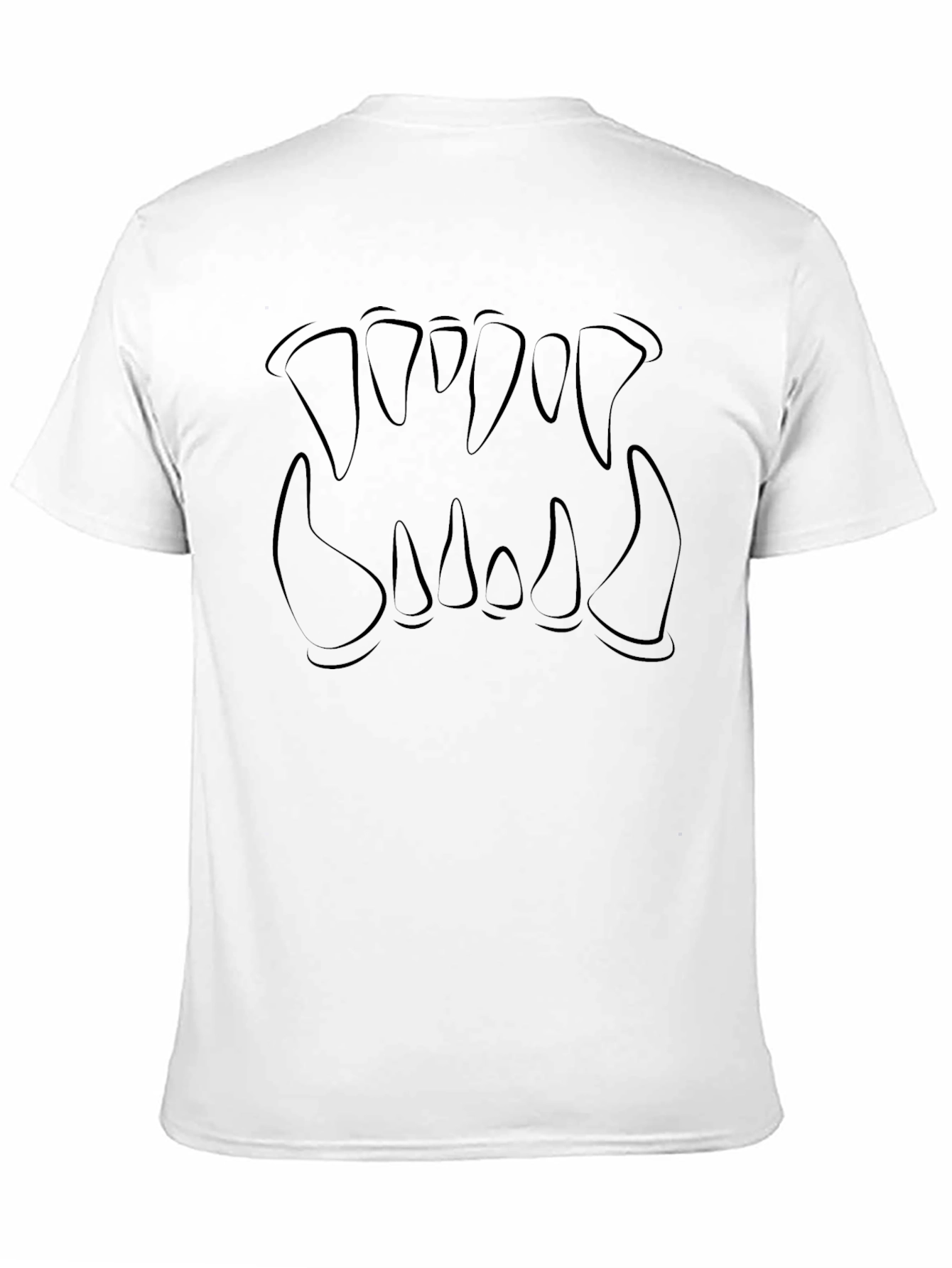 Monster Teeth Graphic Print Black Tee