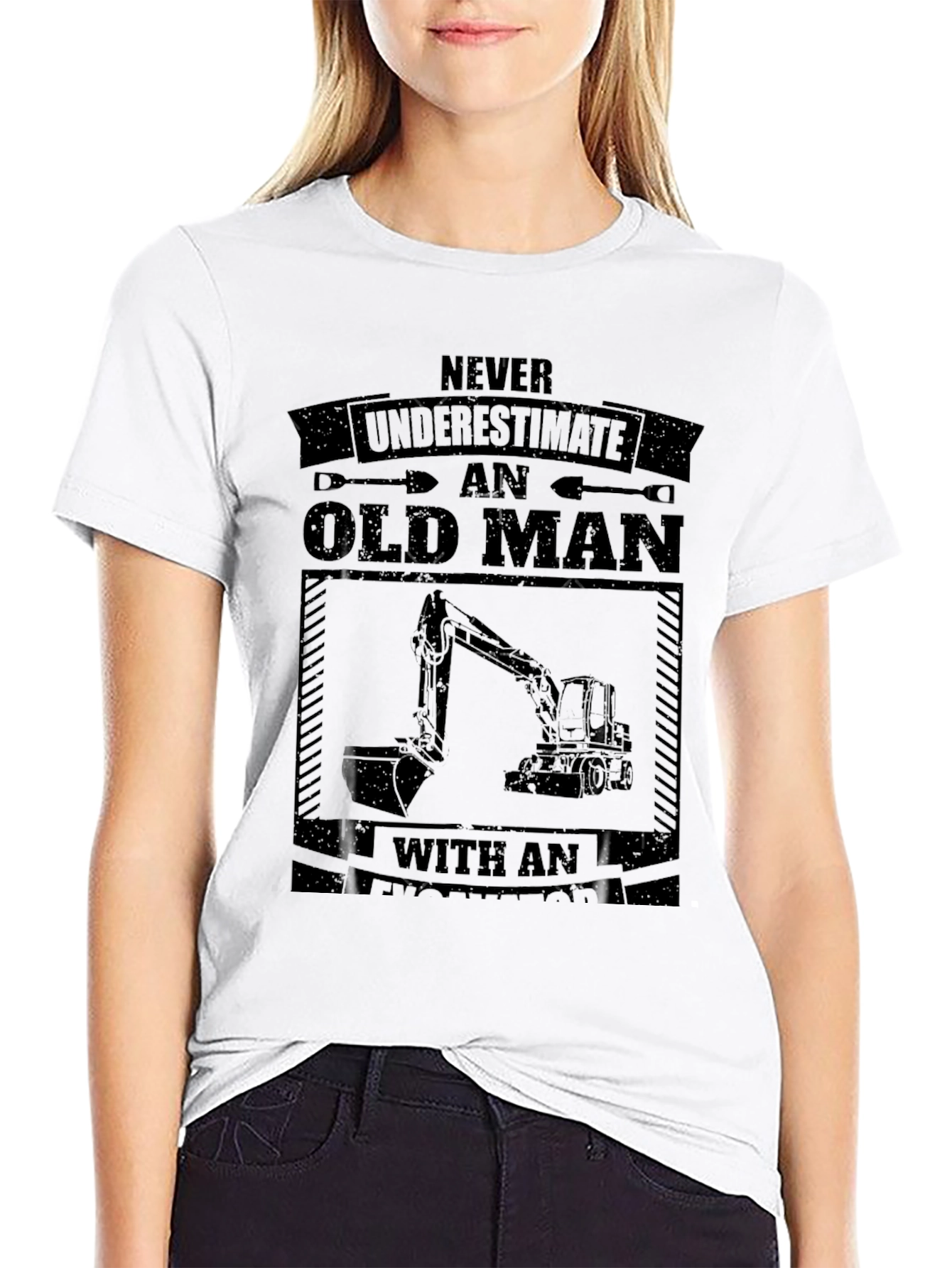 Old Man Excavator T-Shirt