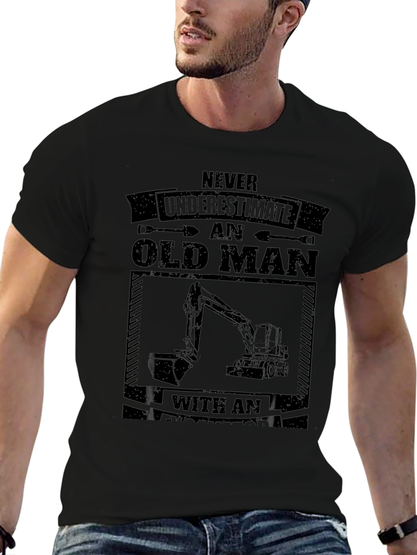 Old Man Excavator T-Shirt