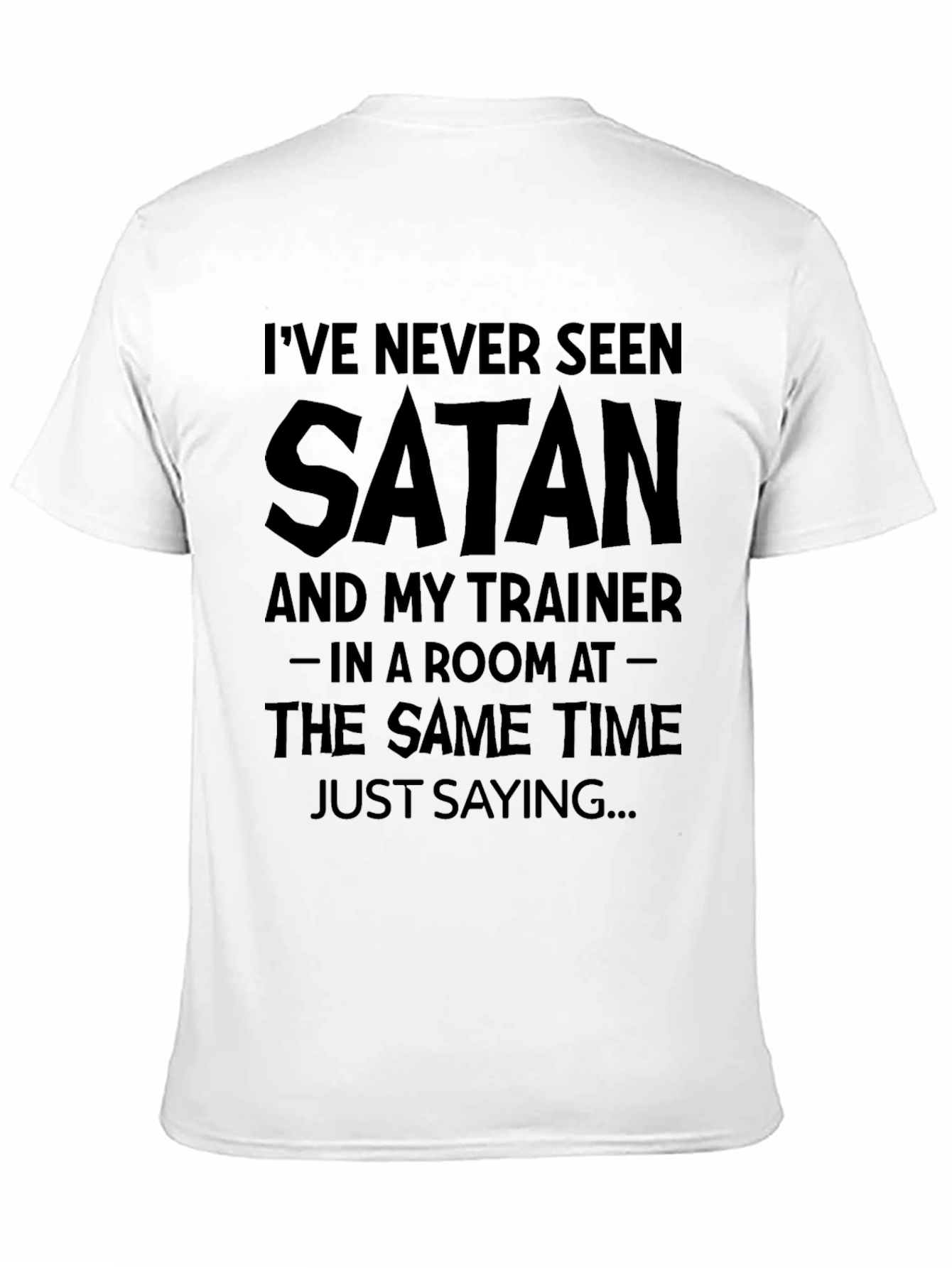 Satan & Trainer Funny Graphic T-Shirt