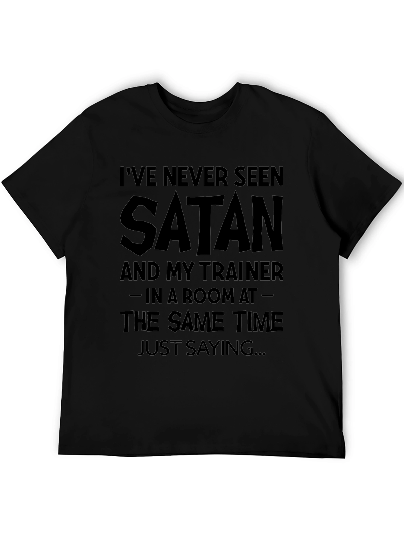 Satan & Trainer Funny Graphic T-Shirt