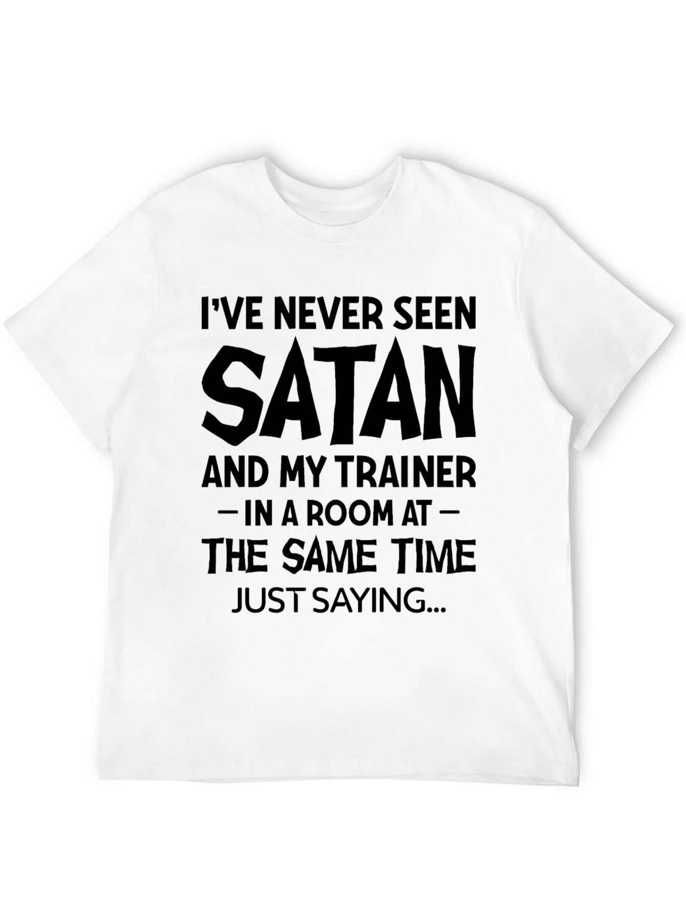 Satan & Trainer Funny Graphic T-Shirt