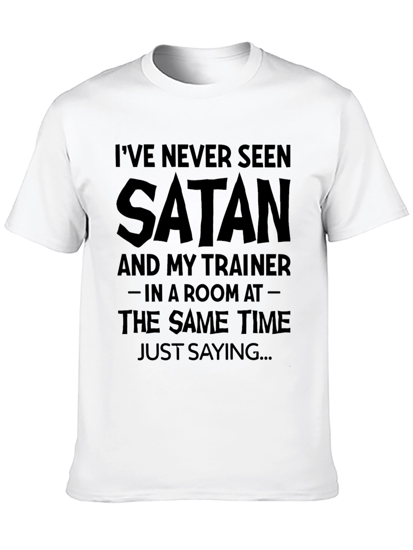 Satan & Trainer Funny Graphic T-Shirt