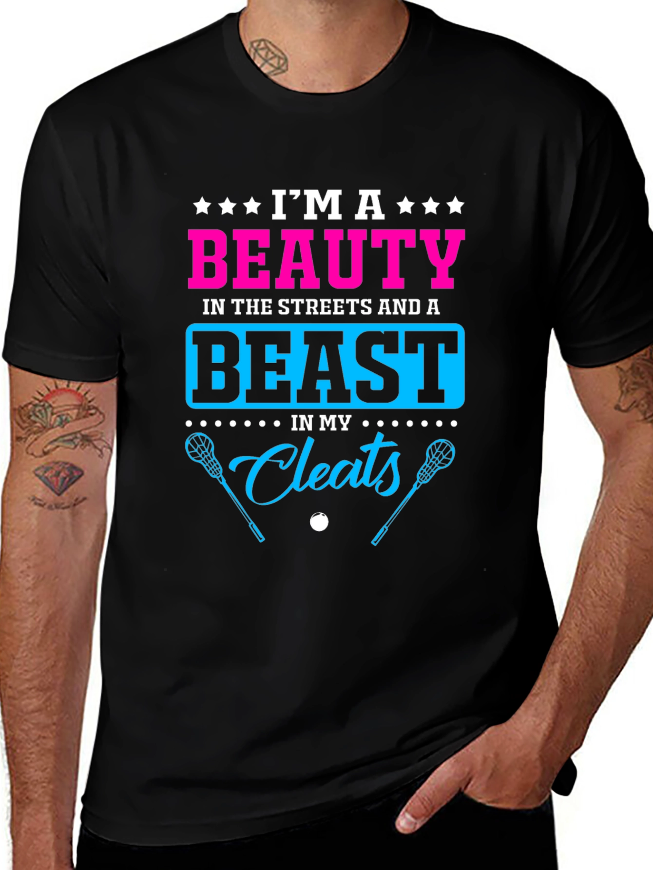 Beauty and Beast Lacrosse Graphic Tee