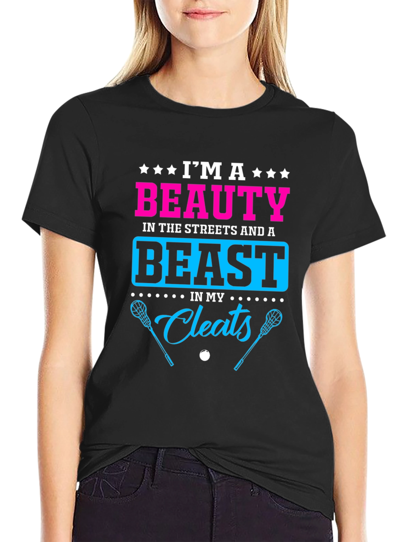 Beauty and Beast Lacrosse Graphic Tee