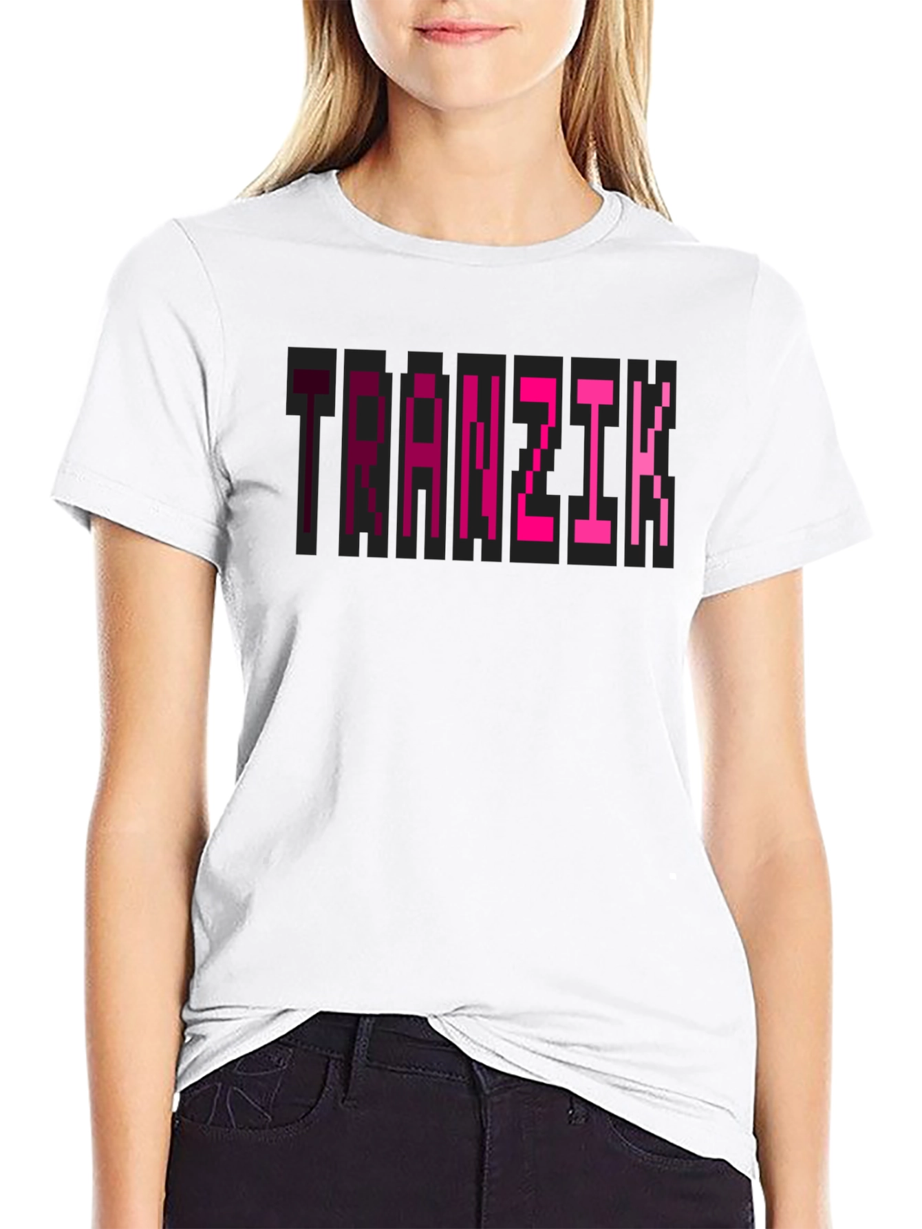 Tranzit Gaming Pixel Art Graphic T-Shirt - Black