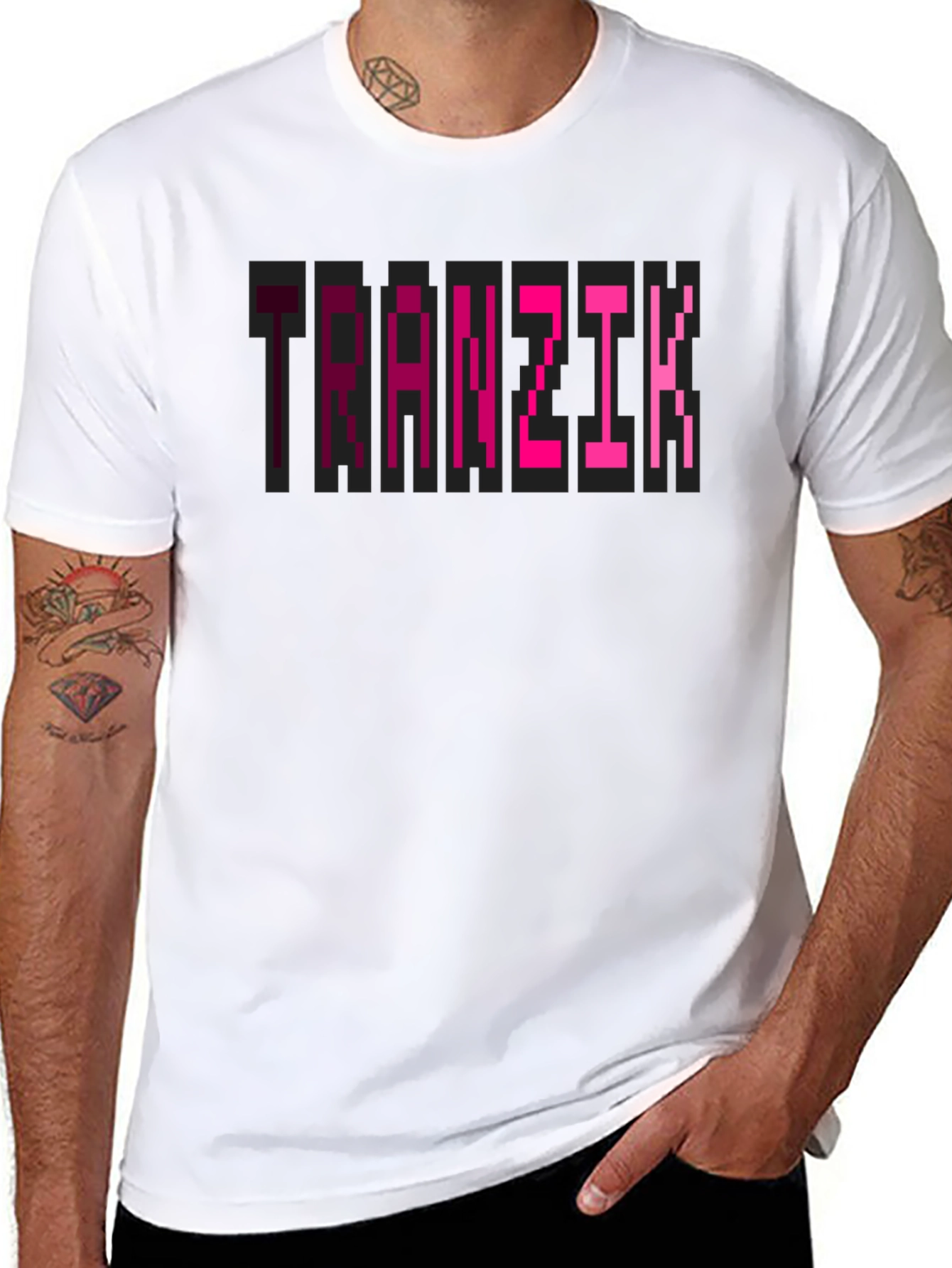 Tranzit Gaming Pixel Art Graphic T-Shirt - Black
