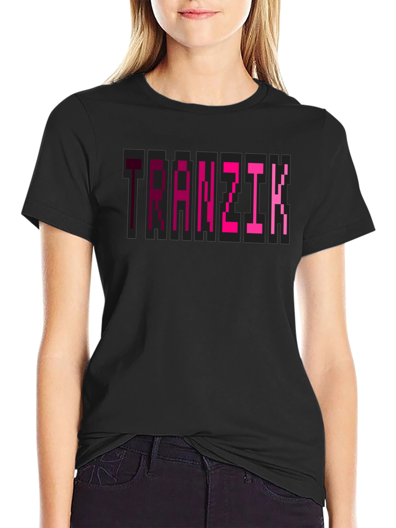 Tranzit Gaming Pixel Art Graphic T-Shirt - Black