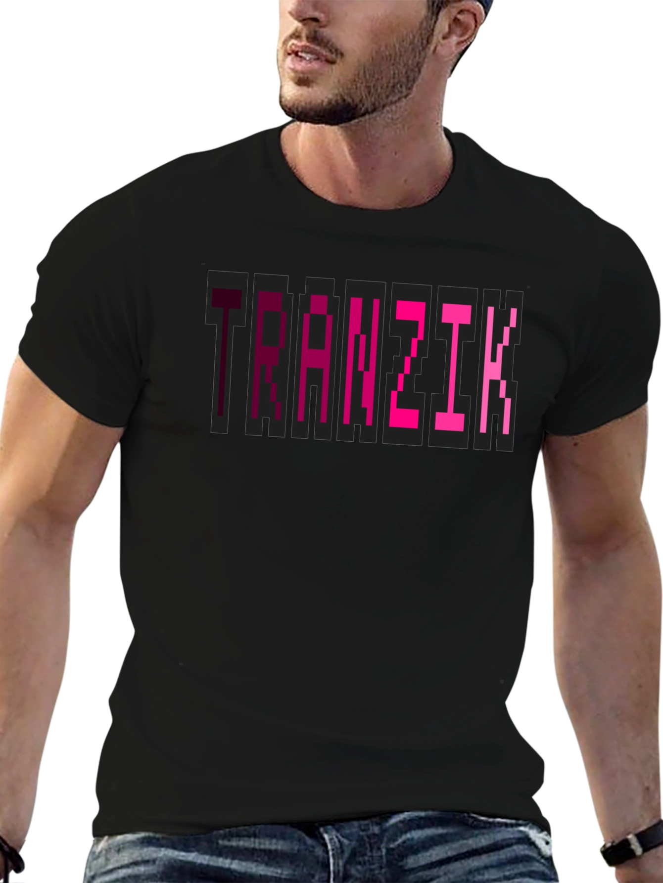 Tranzit Gaming Pixel Art Graphic T-Shirt - Black