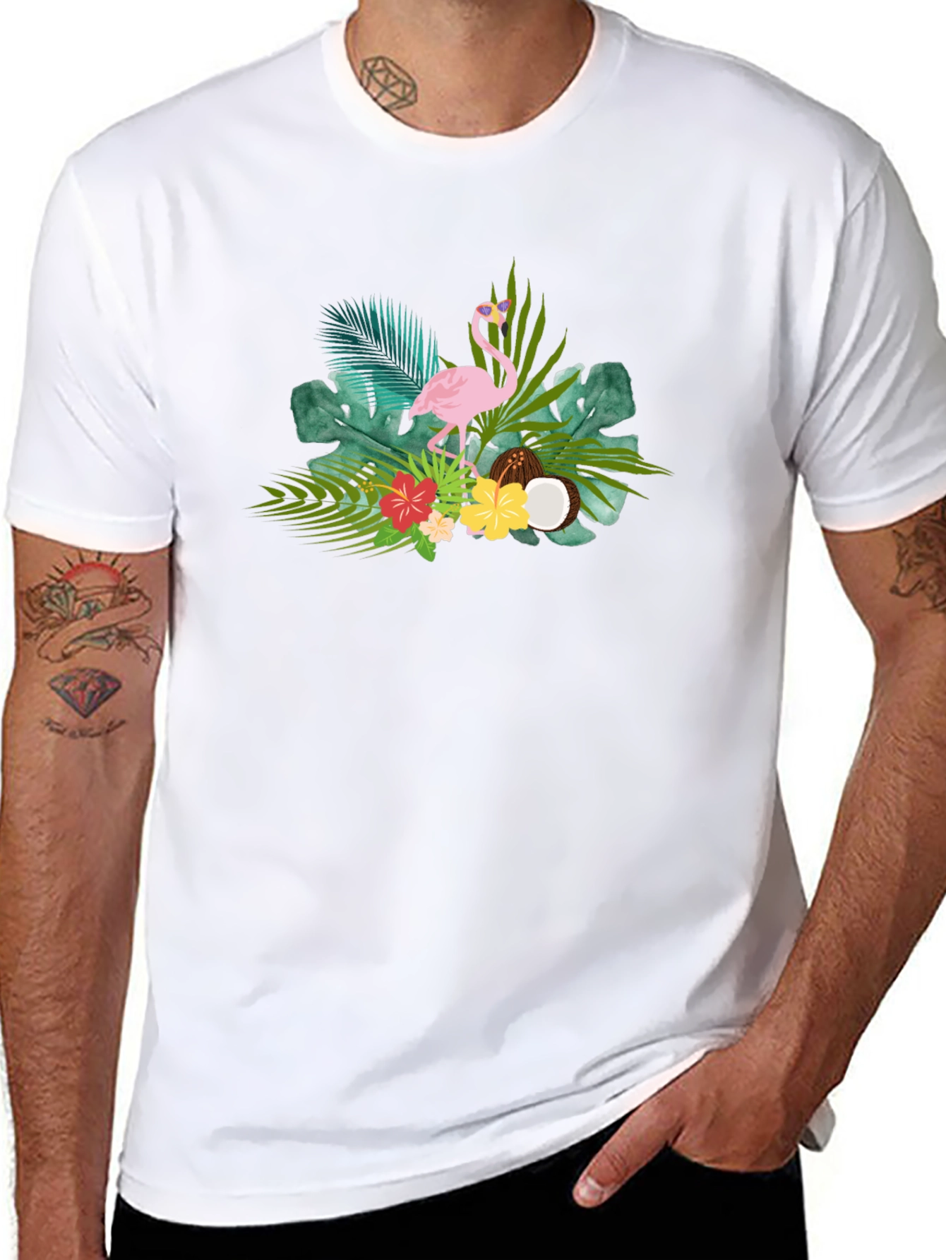 Tropical Flamingo Graphic Tee