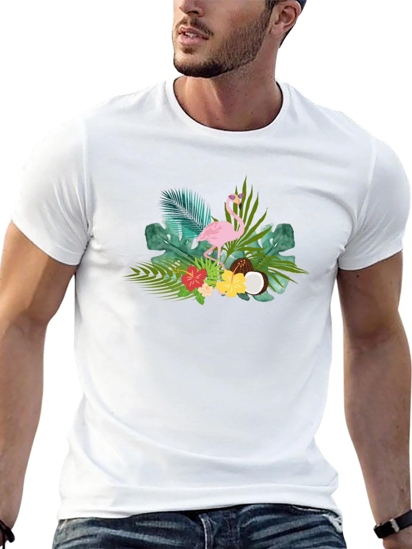 Tropical Flamingo Graphic Tee