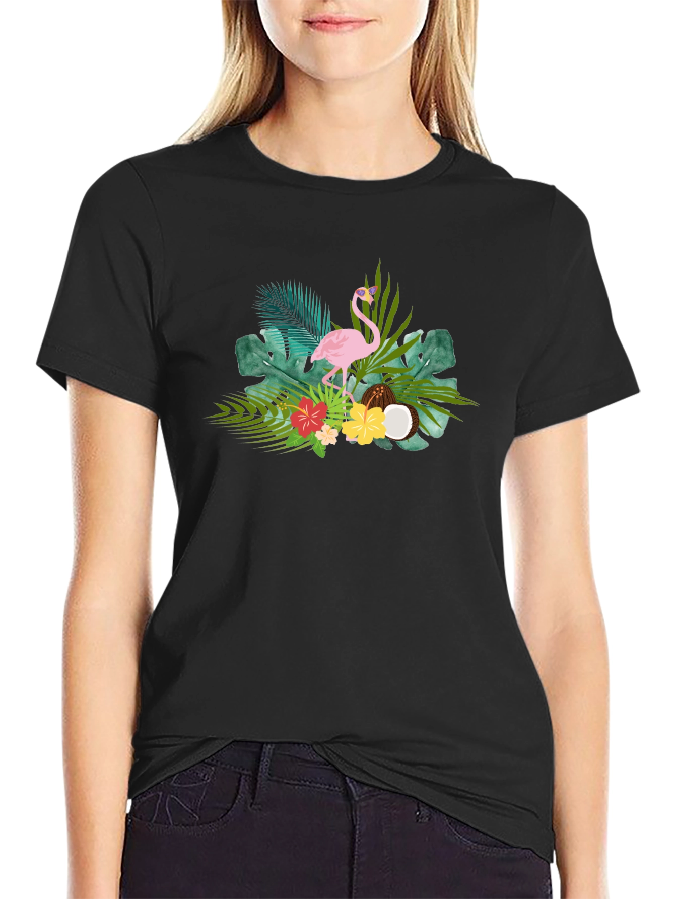 Tropical Flamingo Graphic Tee