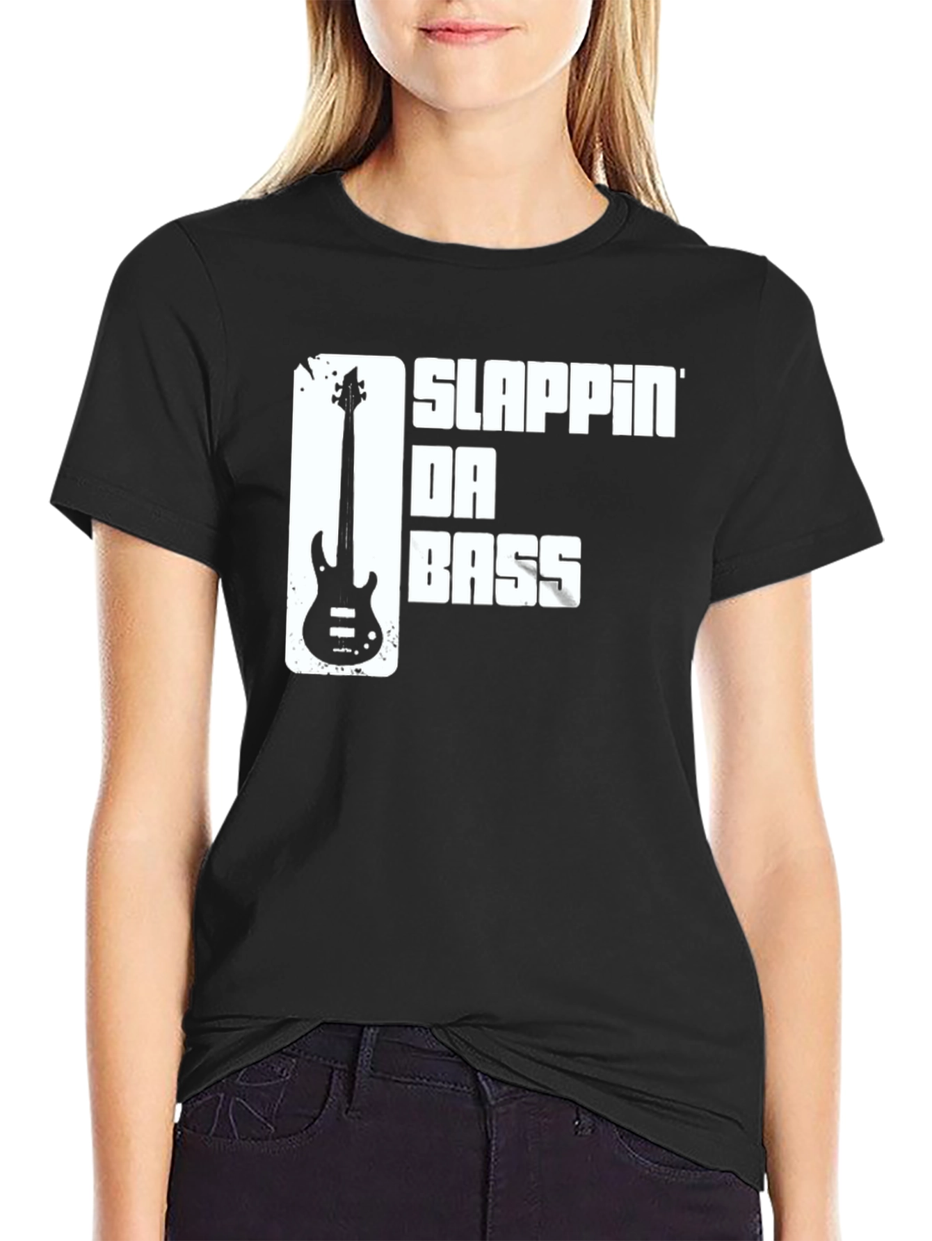 Slappin Da Bass T-Shirt - Musician Novelty Tee