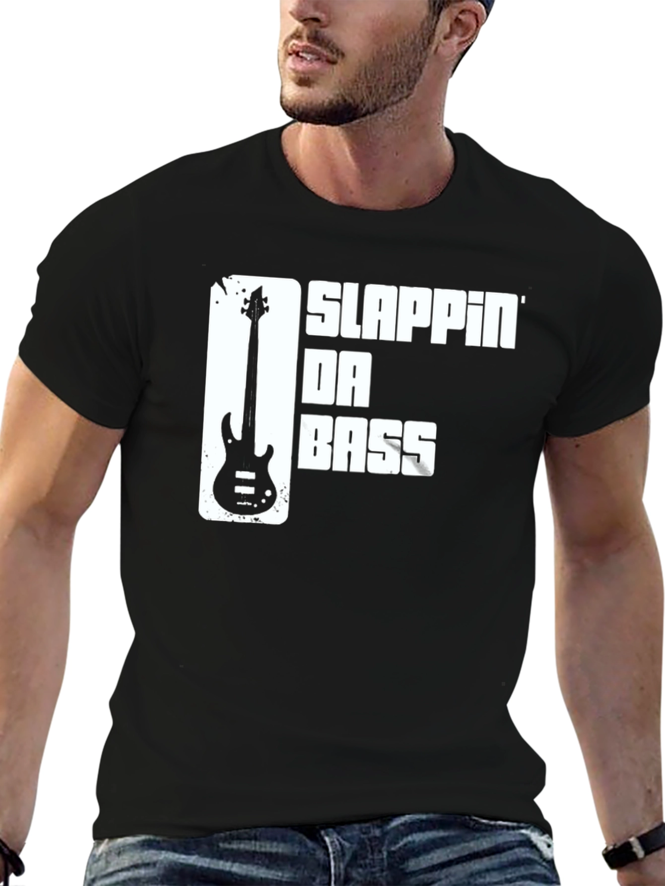 Slappin Da Bass T-Shirt - Musician Novelty Tee