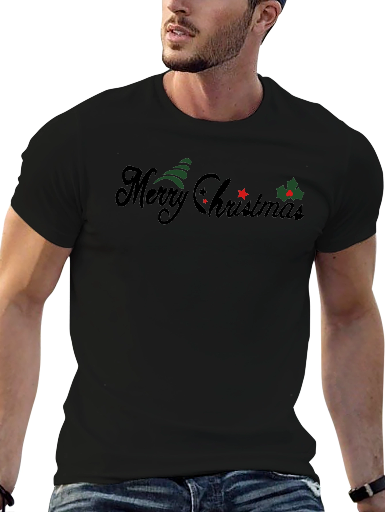 Merry Christmas Graphic Tee - Holiday Festive Style