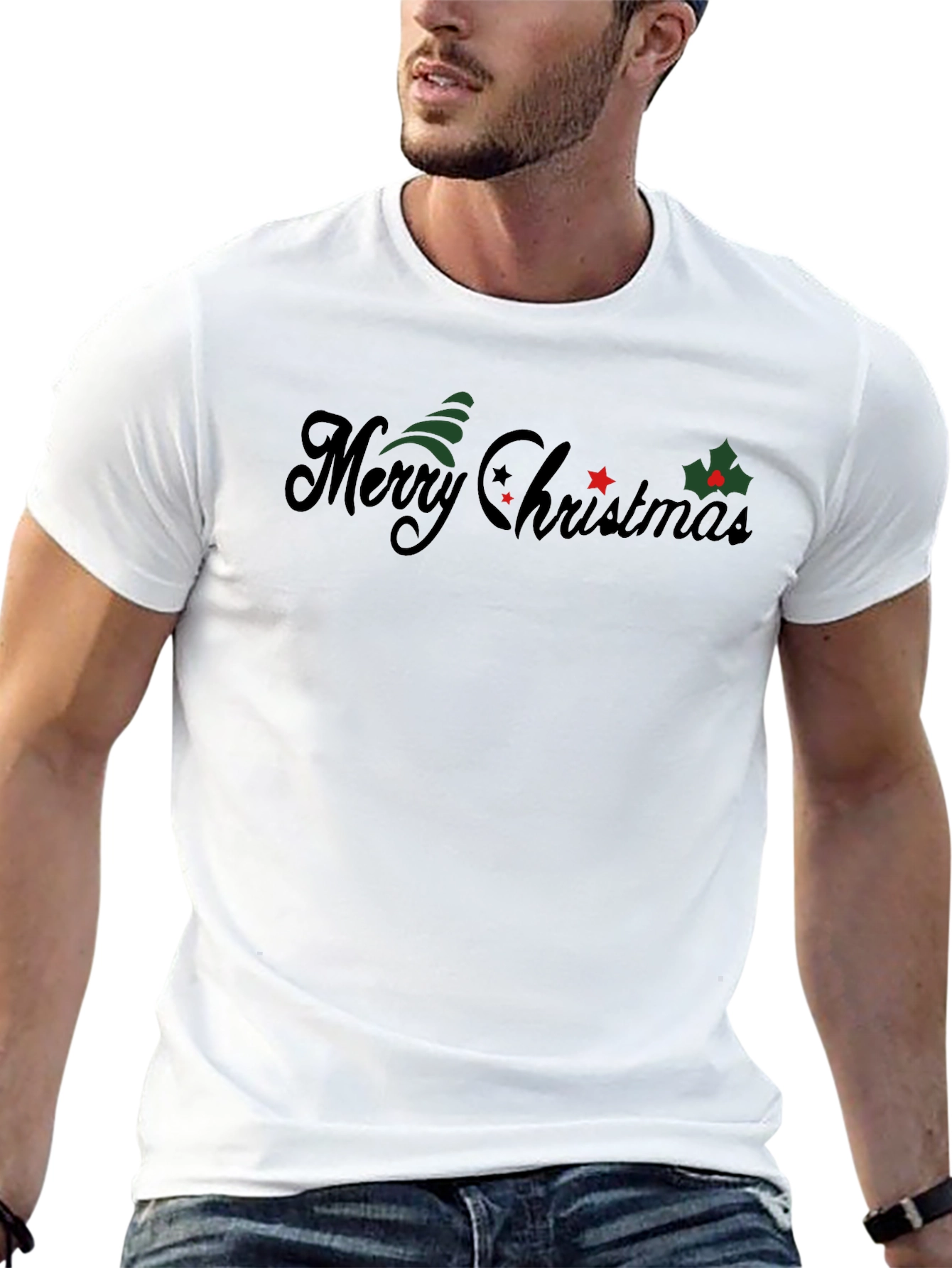 Merry Christmas Graphic Tee - Holiday Festive Style