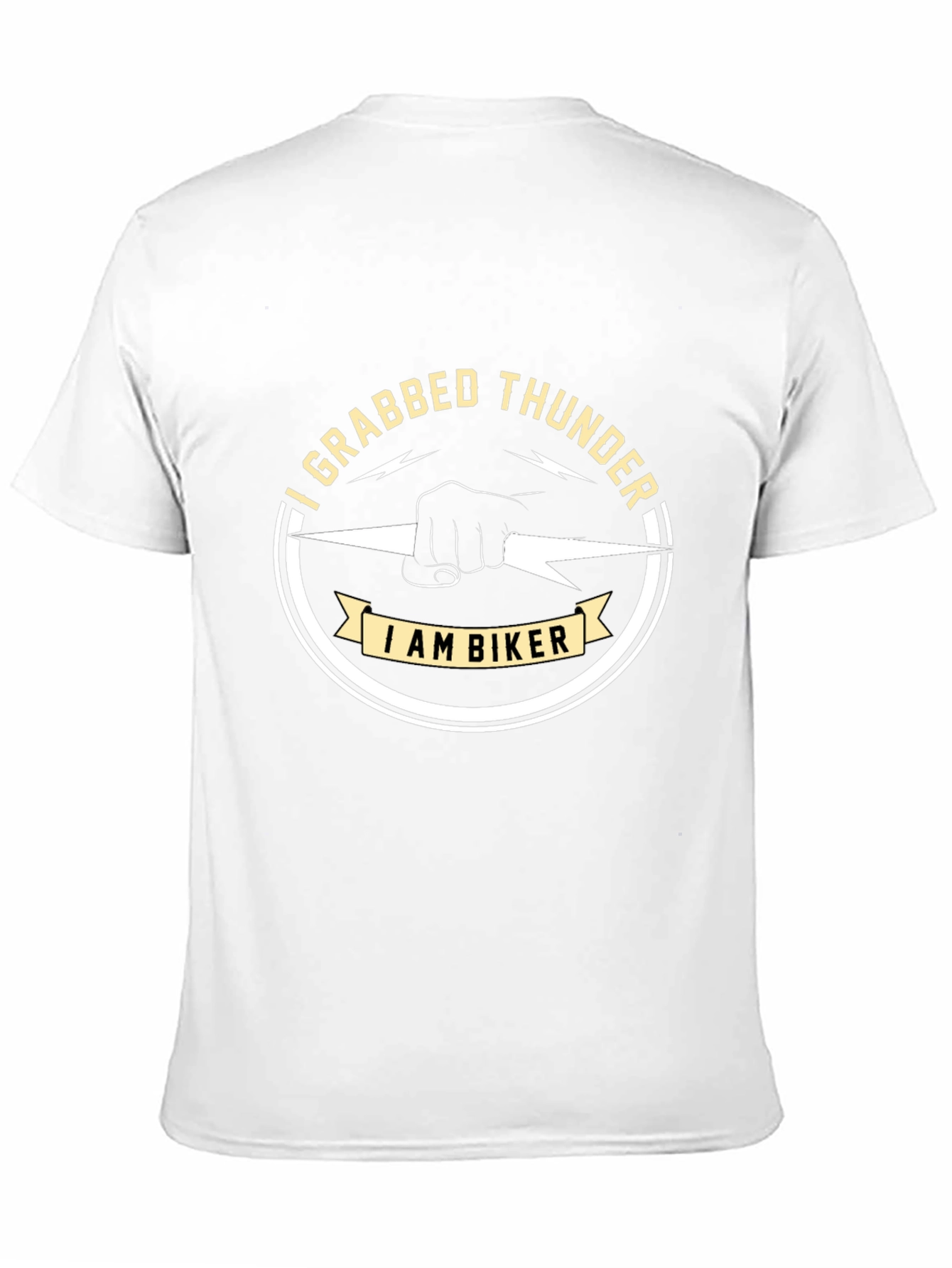 I Grabbed Thunder Biker T-Shirt - Classic Black