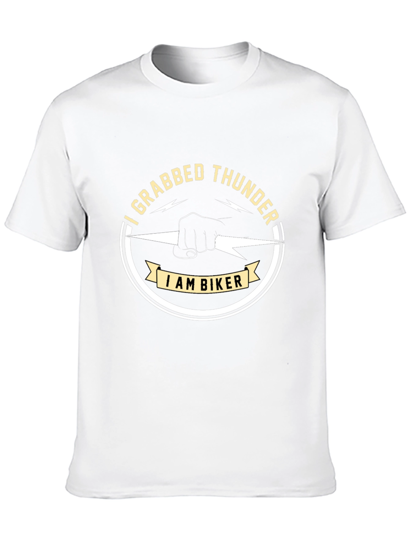 I Grabbed Thunder Biker T-Shirt - Classic Black