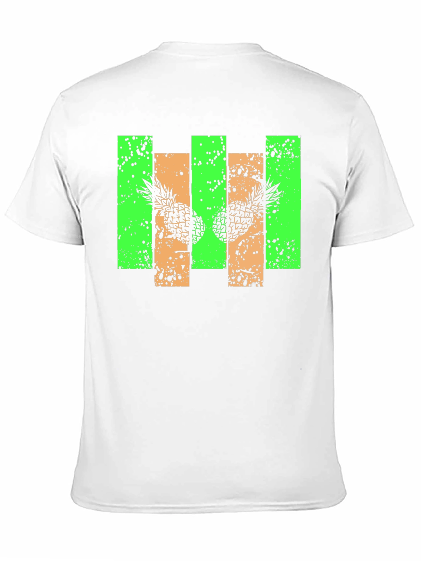Pineapple Graphic Print Black T-Shirt