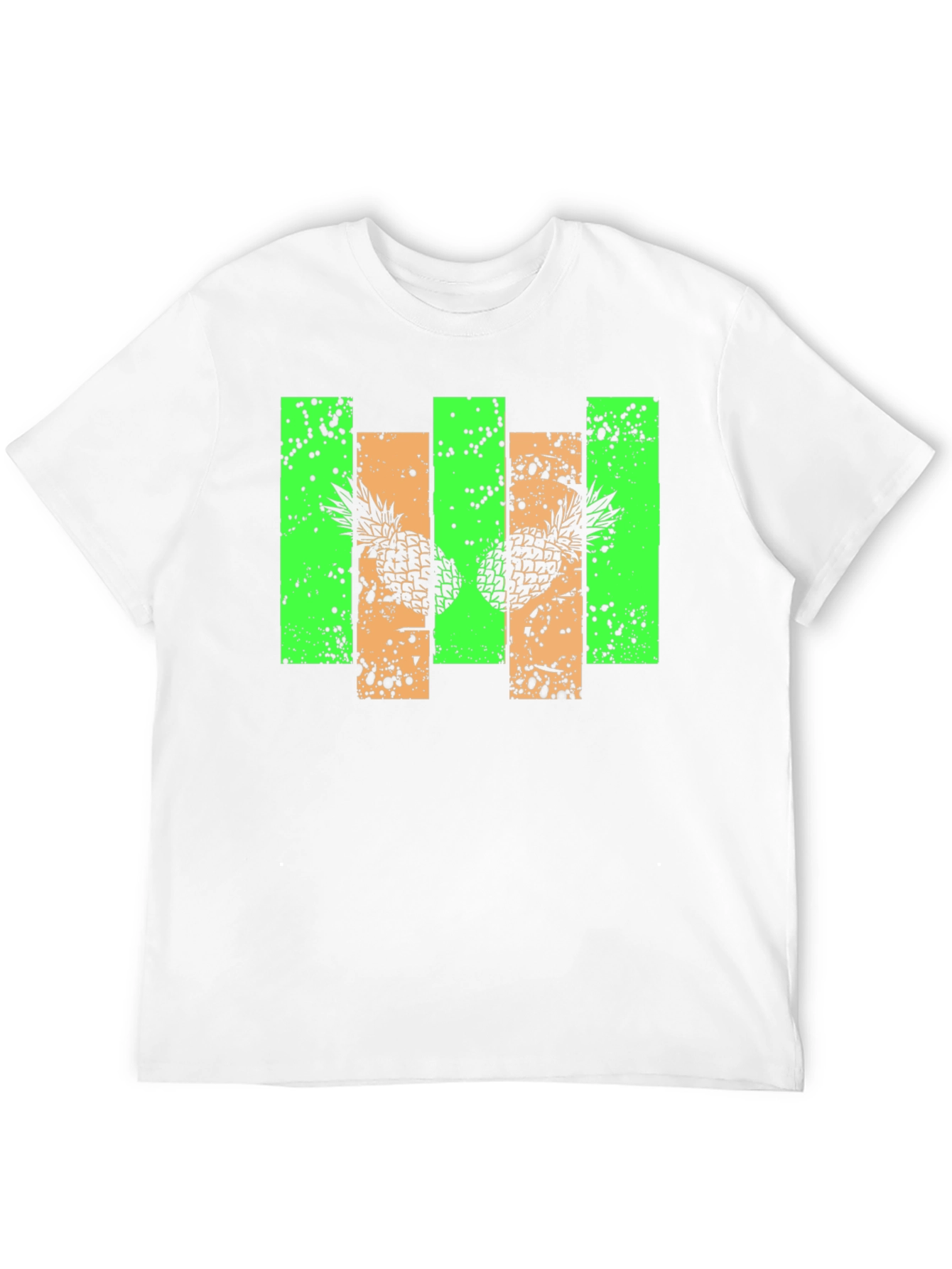 Pineapple Graphic Print Black T-Shirt