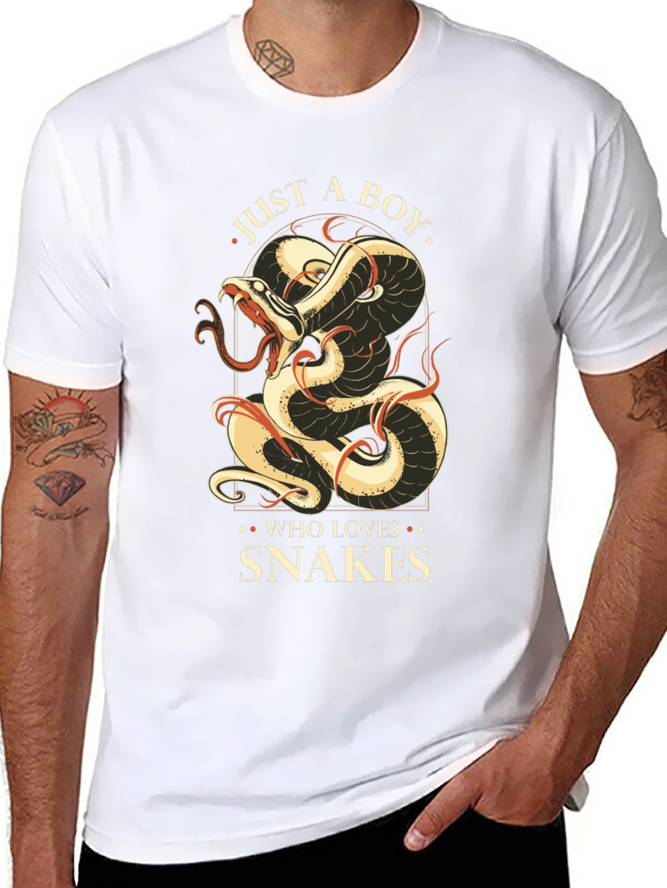 Just A Boy Who Loves Snakes Graphic T-Shirt