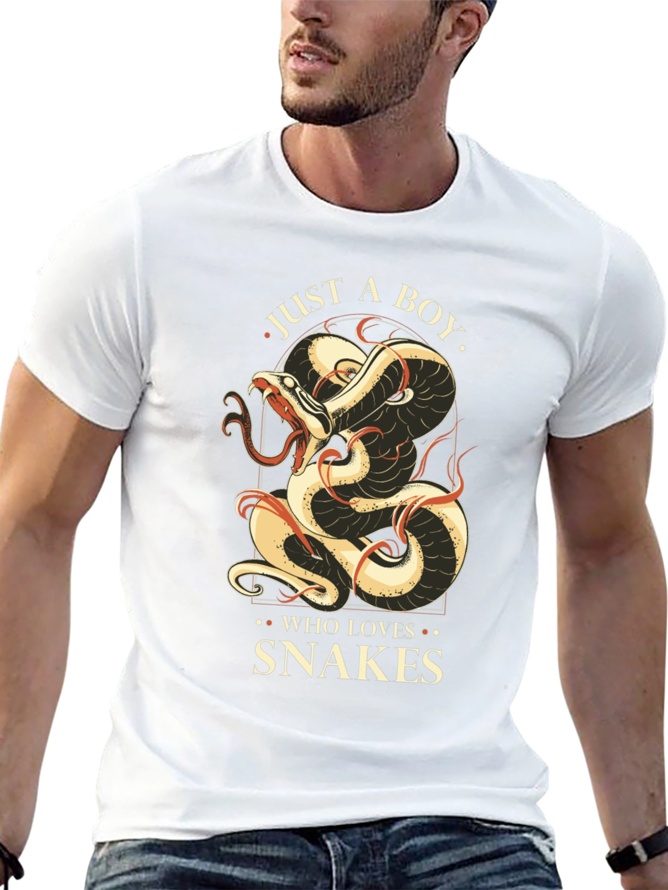 Just A Boy Who Loves Snakes Graphic T-Shirt