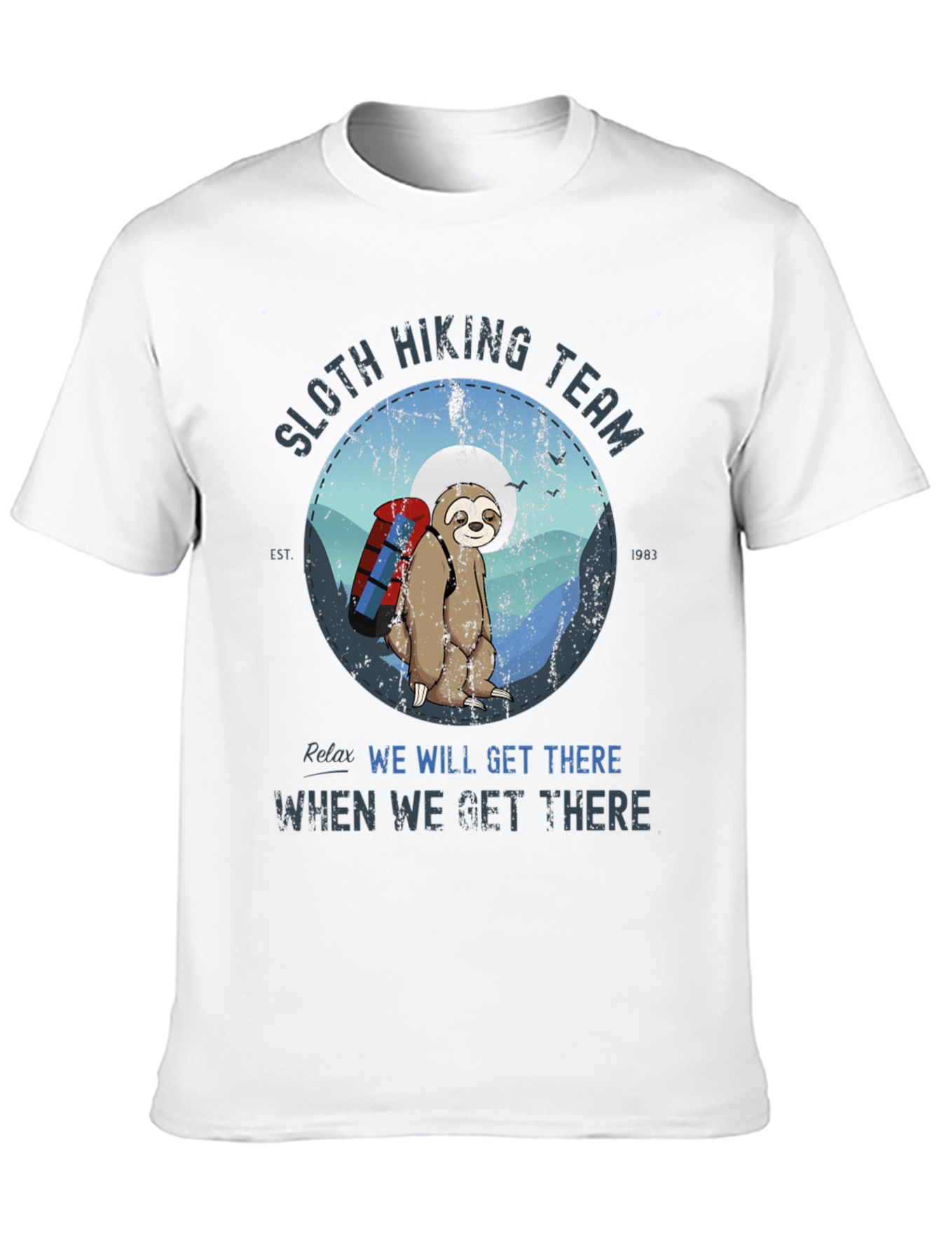 Sloth Hiking Team Graphic Tee