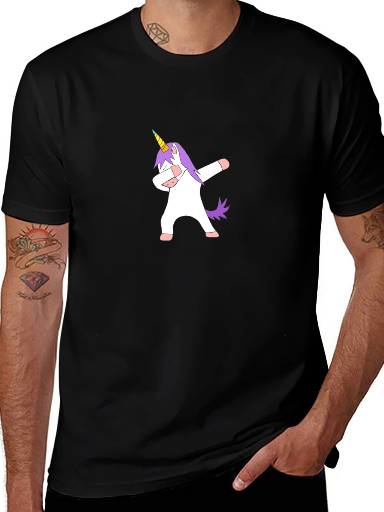 Unicorn Dab Black T-Shirt