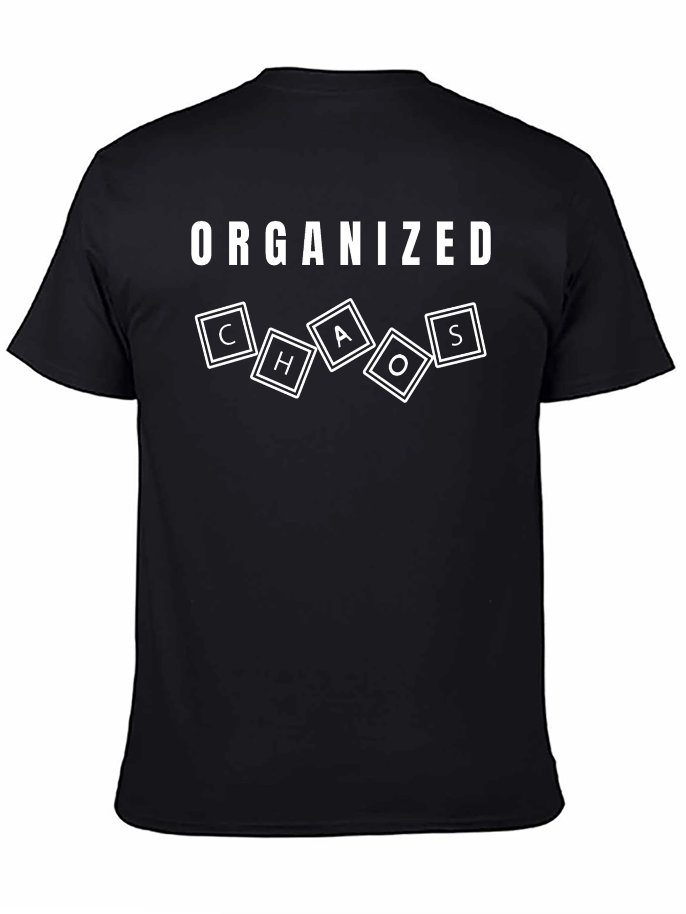 Organized Chaos Graphic Tee - Black Cotton T-Shirt