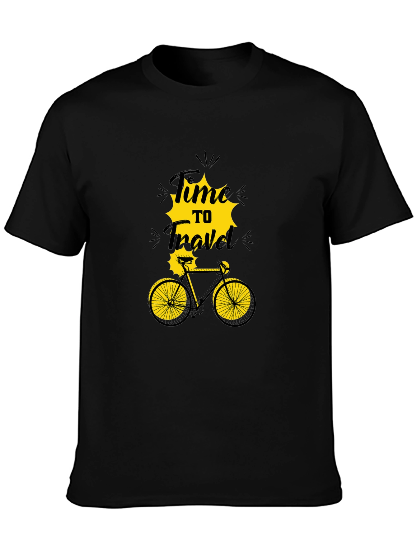 Time to Travel Bicycle Graphic T-Shirt