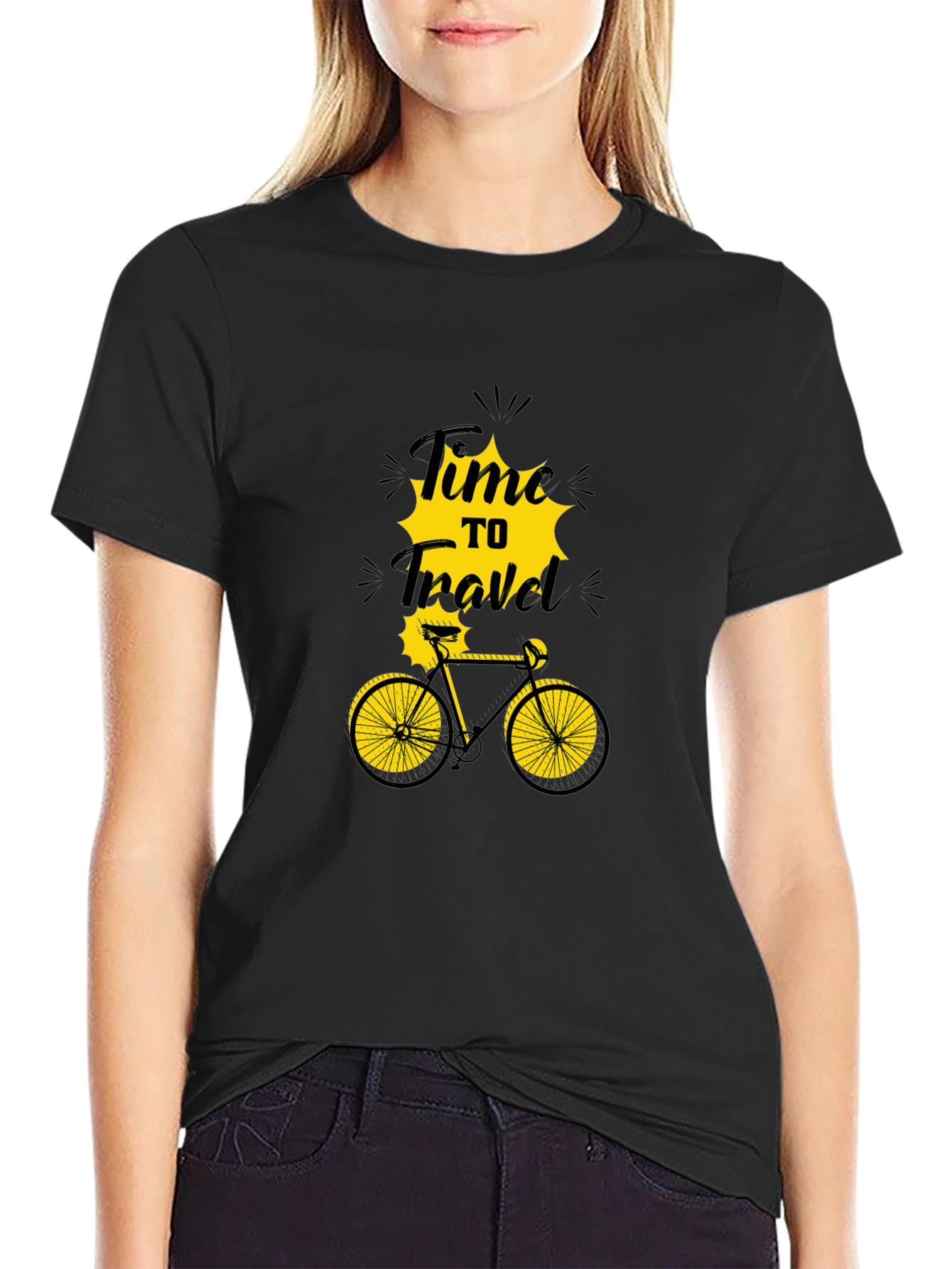 Time to Travel Bicycle Graphic T-Shirt