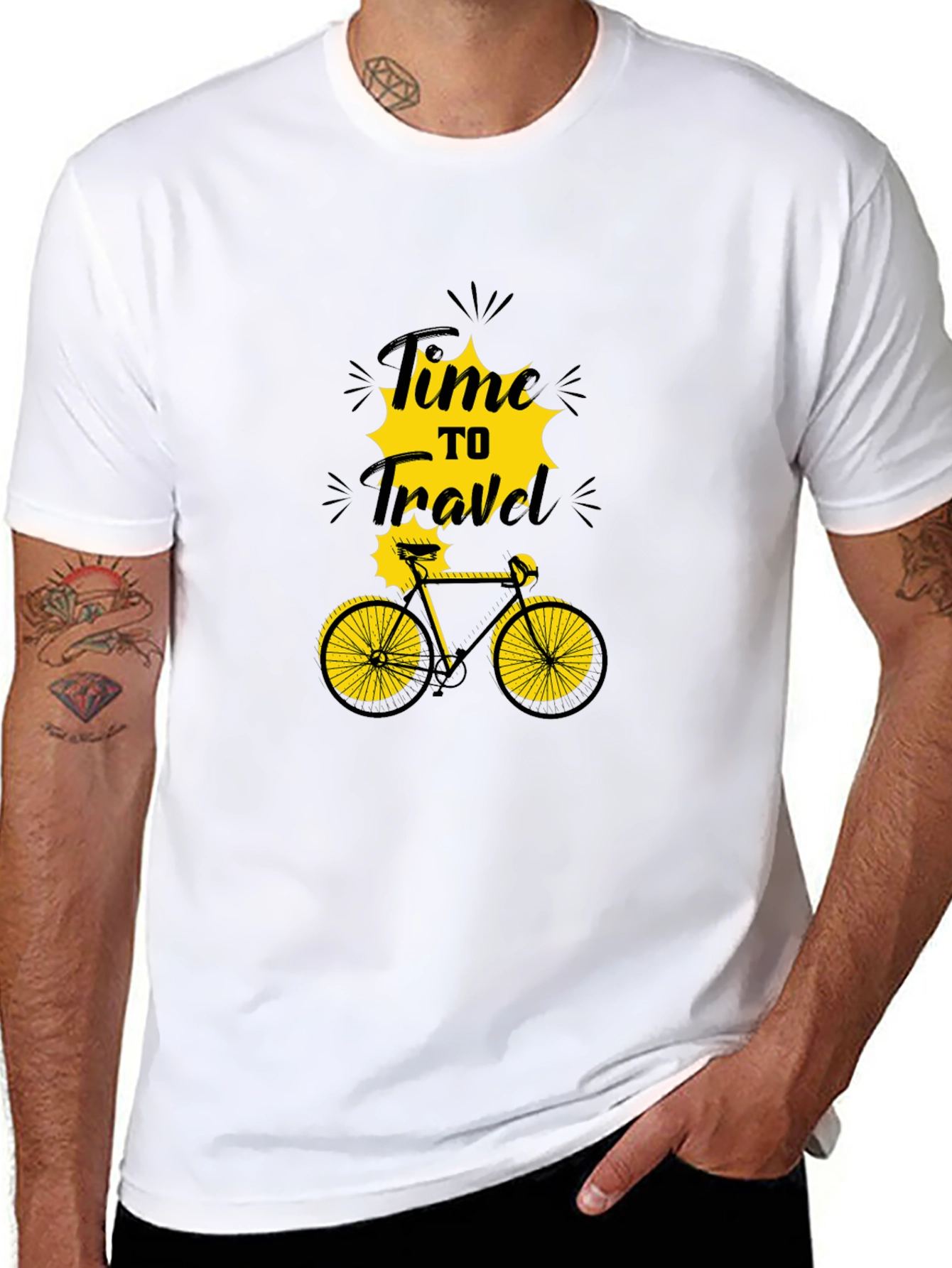 Time to Travel Bicycle Graphic T-Shirt