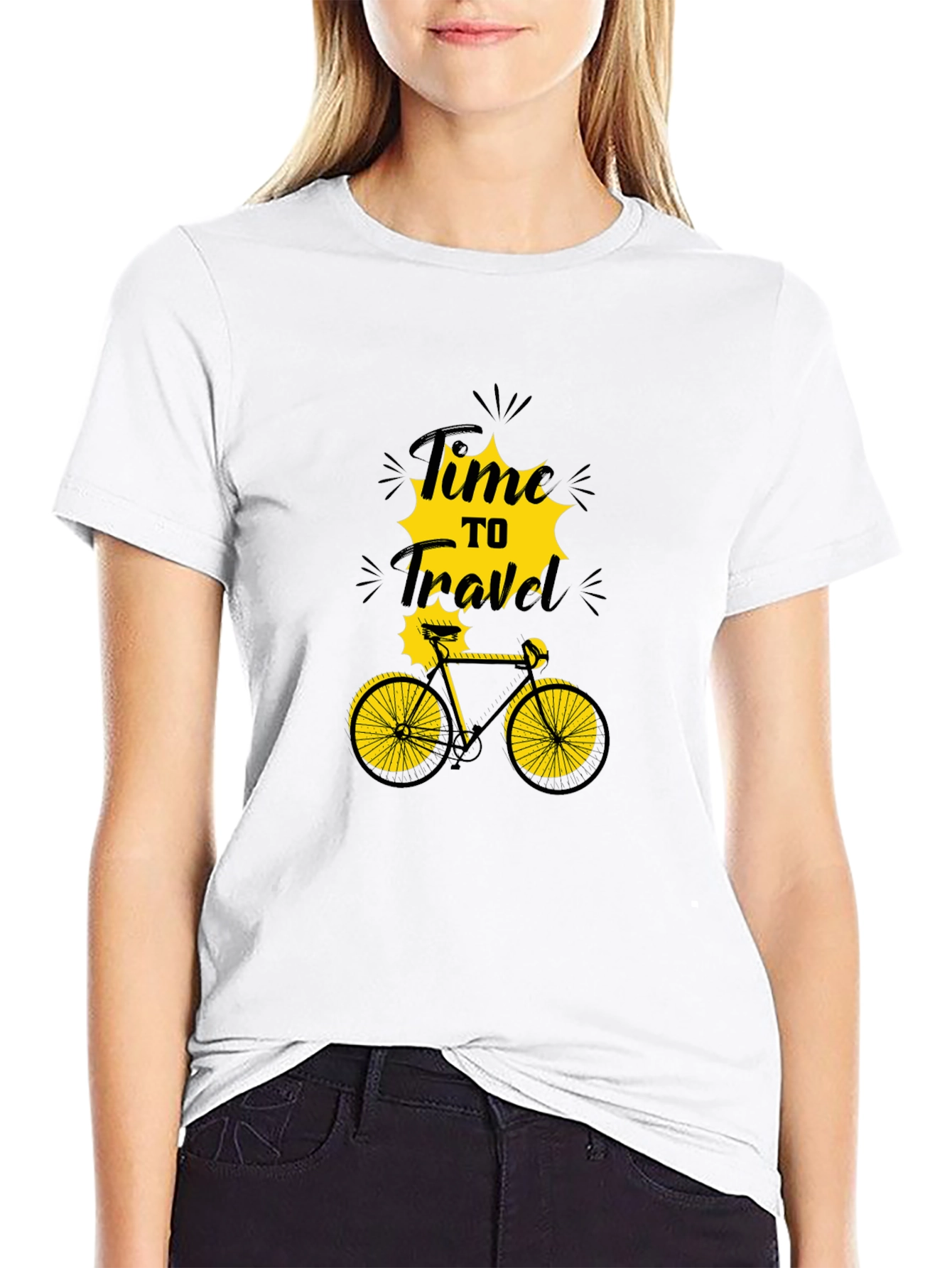 Time to Travel Bicycle Graphic T-Shirt