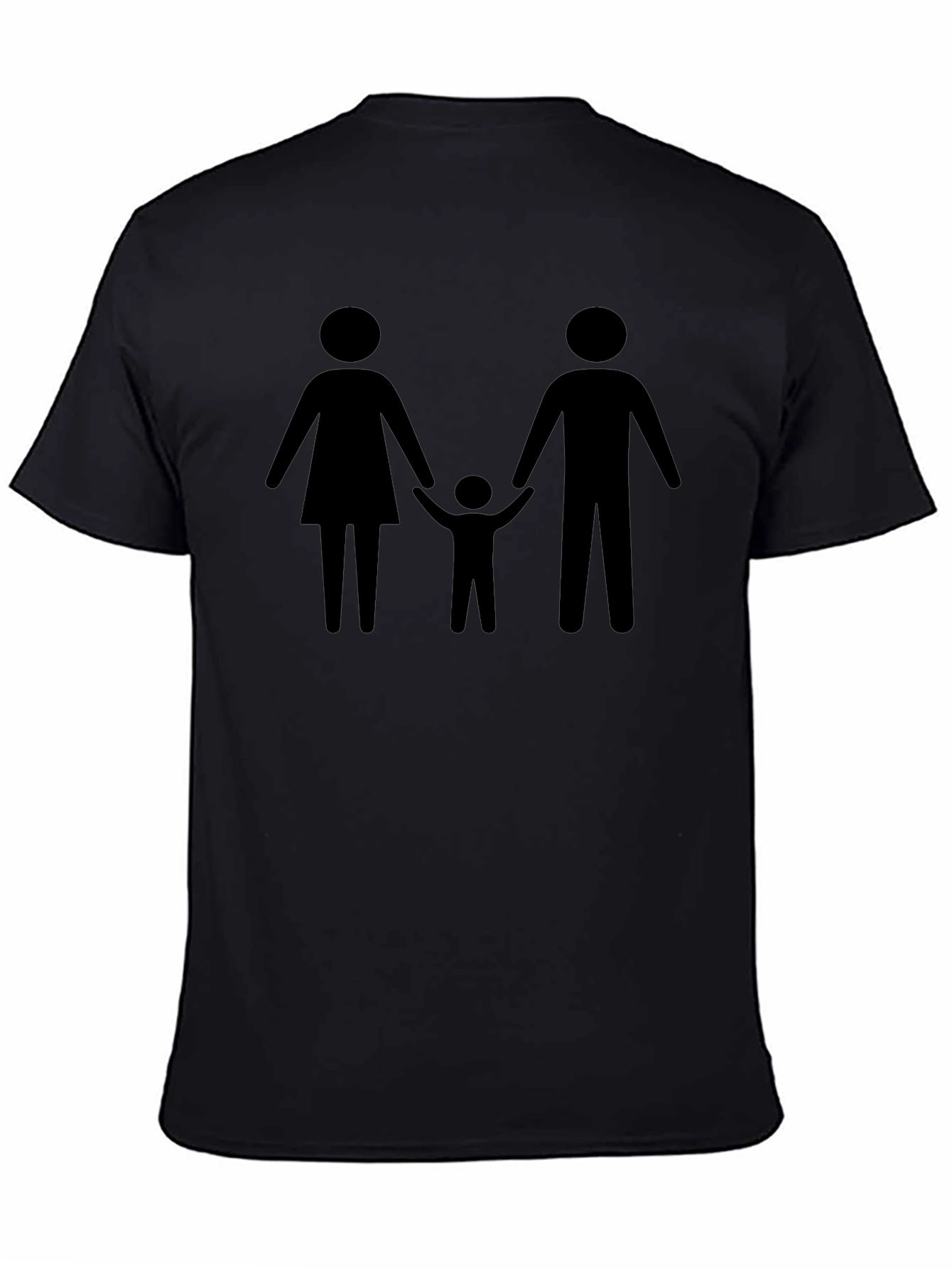 Family Silhouette Graphic Tee - Unisex Black T-Shirt